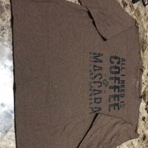 Brown Graphic Tee - Coffee & Mascara